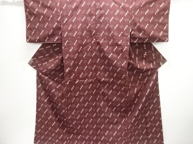 ⭐︎K0985 美品 逸品 お洒落 正絹 本場琉球絣 小紋 背抜き仕立て お仕立て代込＞大城一夫(大城廣四郎織物工房) 「本場琉球絣（壁上布